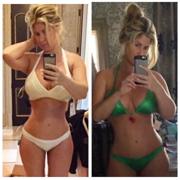 Kim Zolciak Shows Off Super Slim Waist in Bikini Selfies