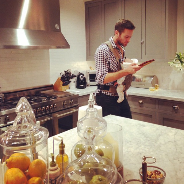Check Out Armie Hammer's Adorable Multitasking Moment With His Baby E