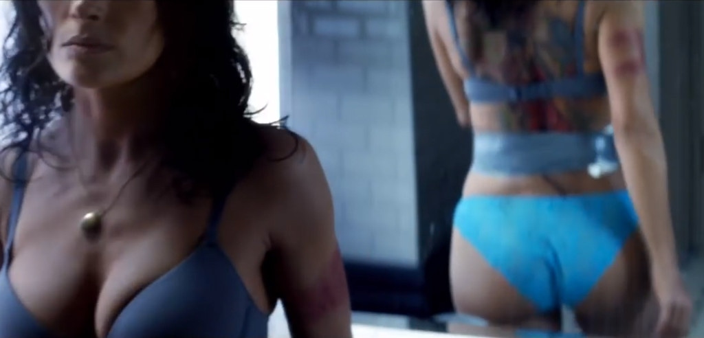 Salma Hayek Kicks Ass in a Bra & Underwear in Everly Trailer Salma Hayek Kicks Ass in a Bra & Underwear in Everly Trailer