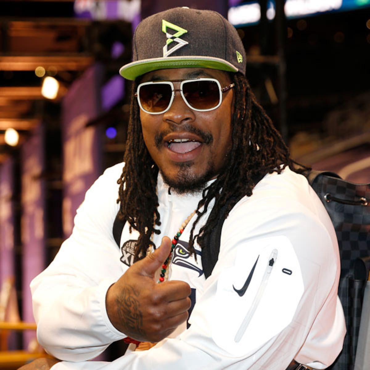 So How Did Marshawn Lynch Get Fined For His Famous One Liner E Online So How Did Marshawn Lynch Get Fined For His Famous One Liner E Online