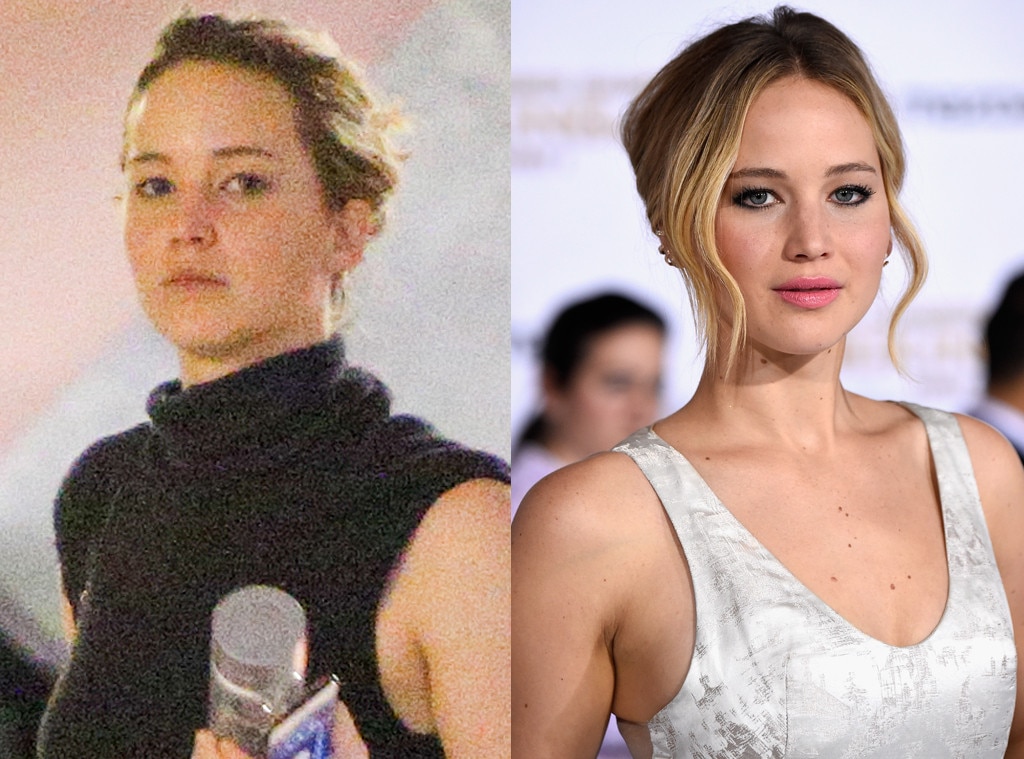 Jennifer Lawrence from Stars Without Makeup E! News