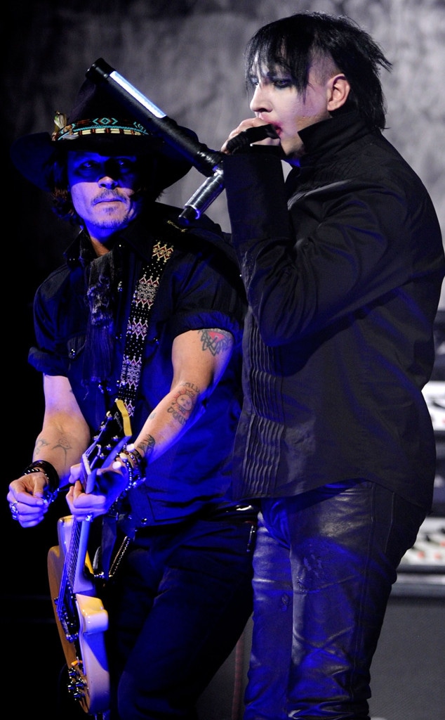 Look Johnny Depp And Marilyn Manson Rock Out Together On Stage E News