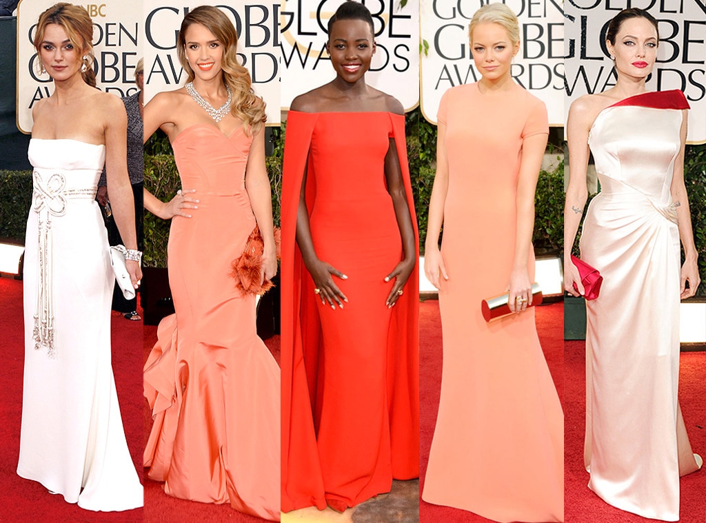 Jessica Alba, Emma Stone, Angelina Jolie, Lupita Nyong'o, Keira Knightley, Golden Globes