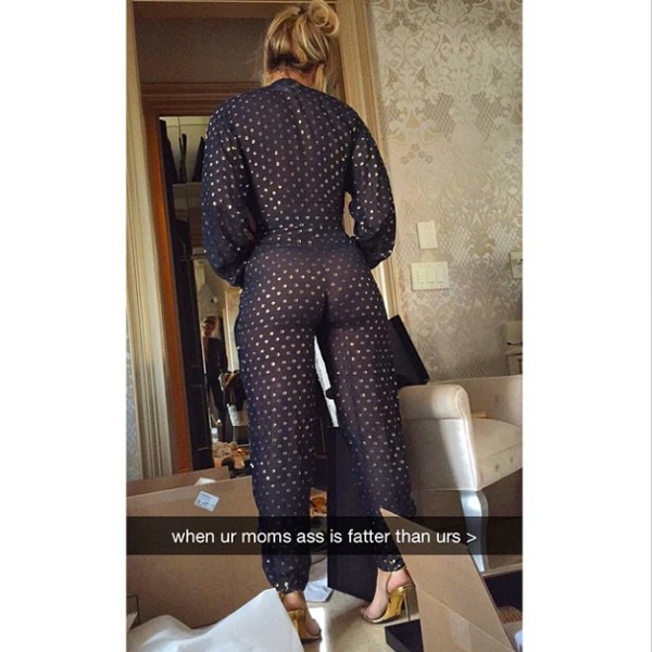 kim zolciak mom butt instagram daughter snapchats caught gets grounded got inside eonline