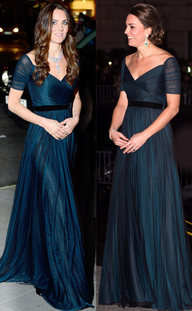 Jenny Packham Teal Gown from Kate Middleton's Recycled Looks | E! News