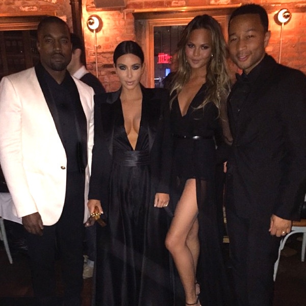Kim Kardashian, Kanye West, John Legend, Chrissy Teigen