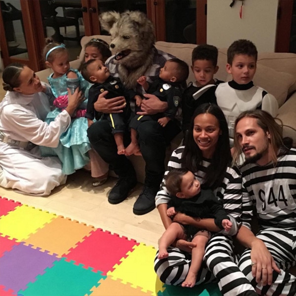 Vin Diesel, Zoe Saldana, Kids, Halloween 2015