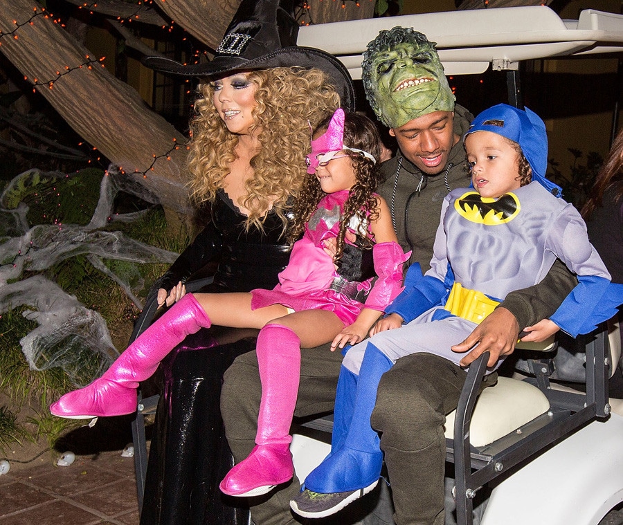 Mariah Carey, Nick Cannon, Monroe Cannon, Moroccan Cannon, Halloween 2015 
