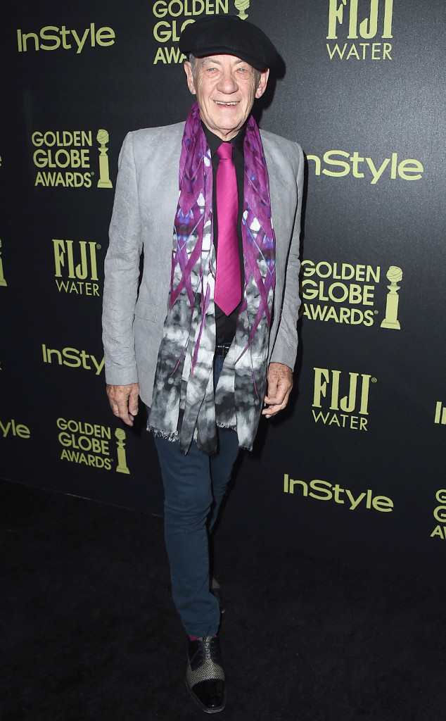 Sir Ian McKellen from HFPA & InStyle's Miss Golden Globes 2016 Party ...