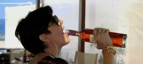 Kris Jenner Drinking, GIF
