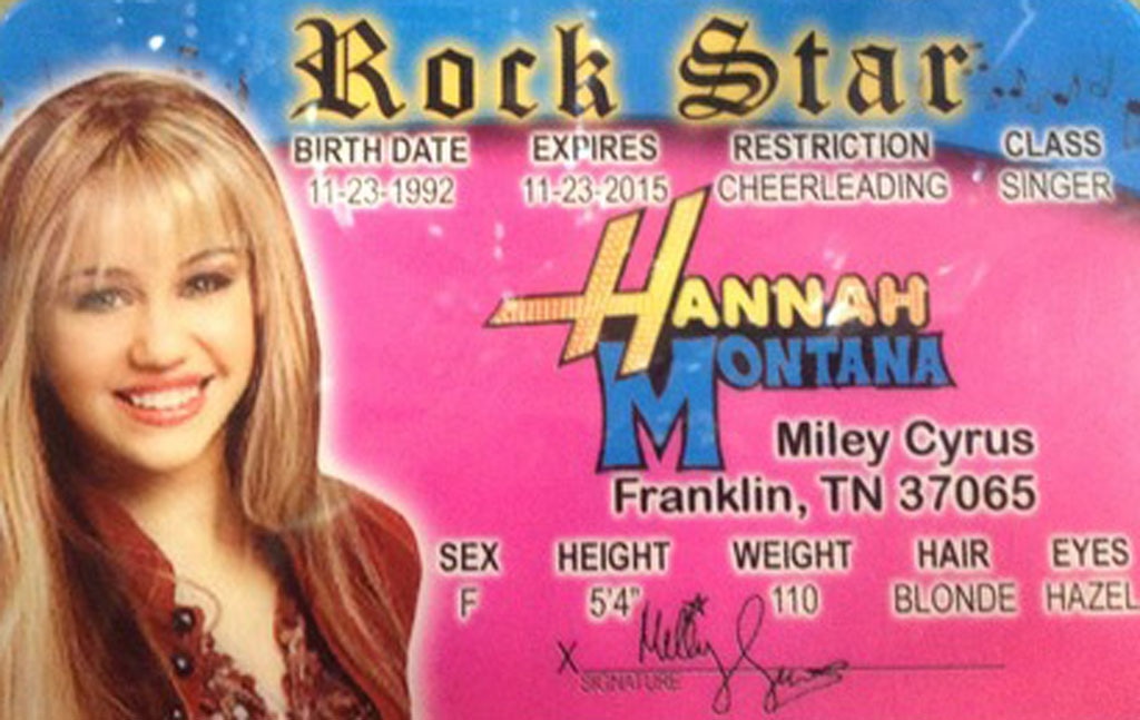Miley Cyrus Hannah Montana Rockstar Card