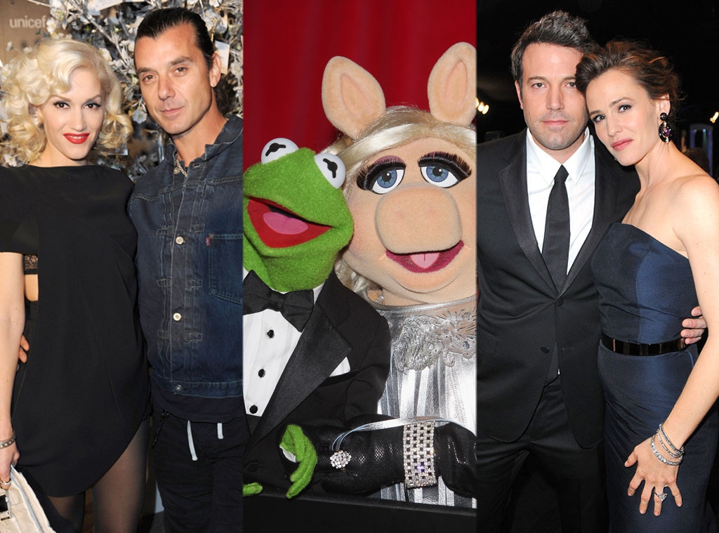 Gwen Stefani, Gavin Rossdale, Ben Affleck, Jennifer Garner, Miss Piggy, Kermit