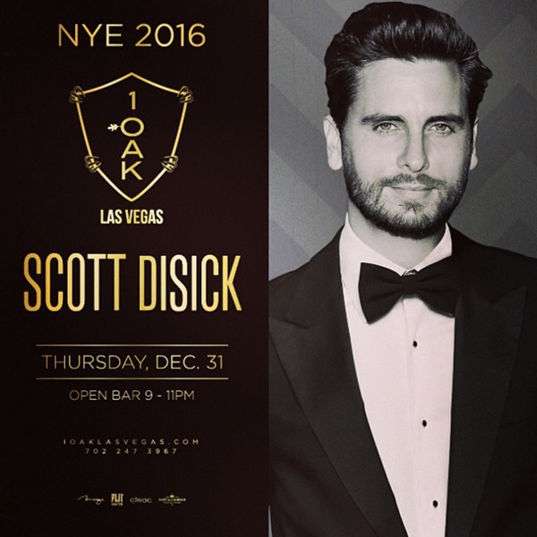 Scott Disick, 1OAK NYE 2016 Promo