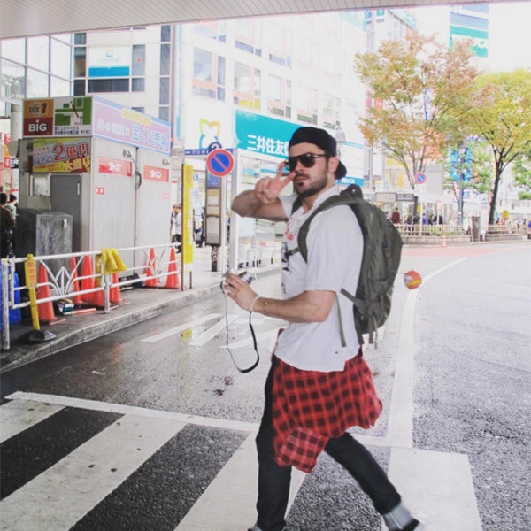 Zac Efron, Mustache, Soul Patch, Japan Trip