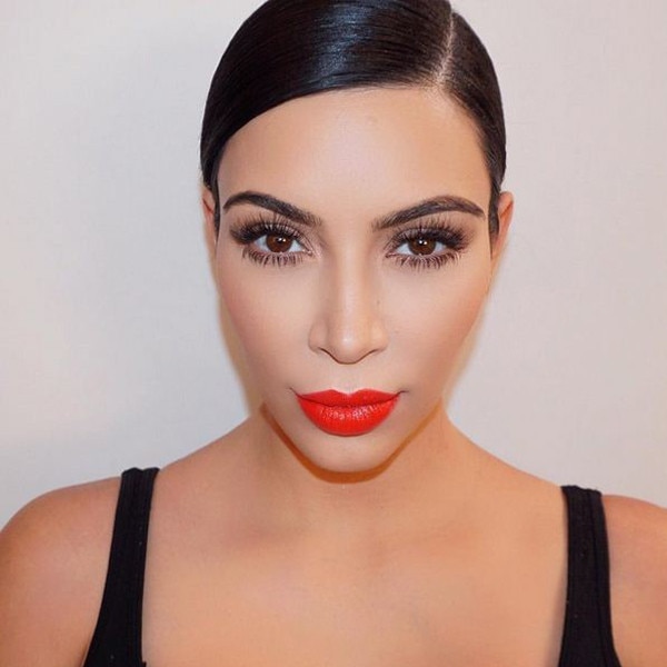 Bright Red Lipstick from Latest Kardashian Trends