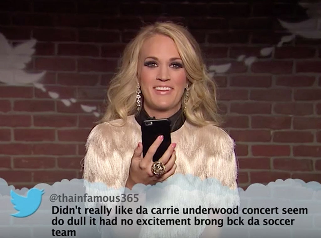 Carrie Underwood from Celebrity Mean Tweets From Jimmy Kimmel Live! | E