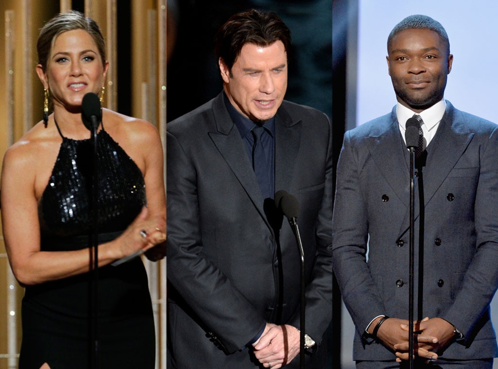 Oscars Presenters, Jennifer Aniston, John Travolta, David Oyelowo