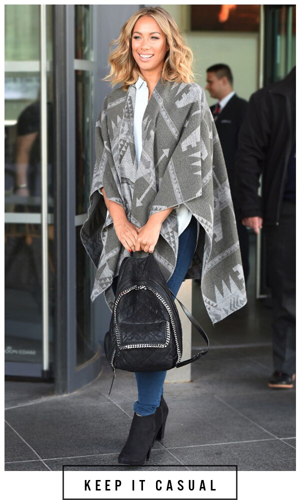 Celebrity Poncho Looks