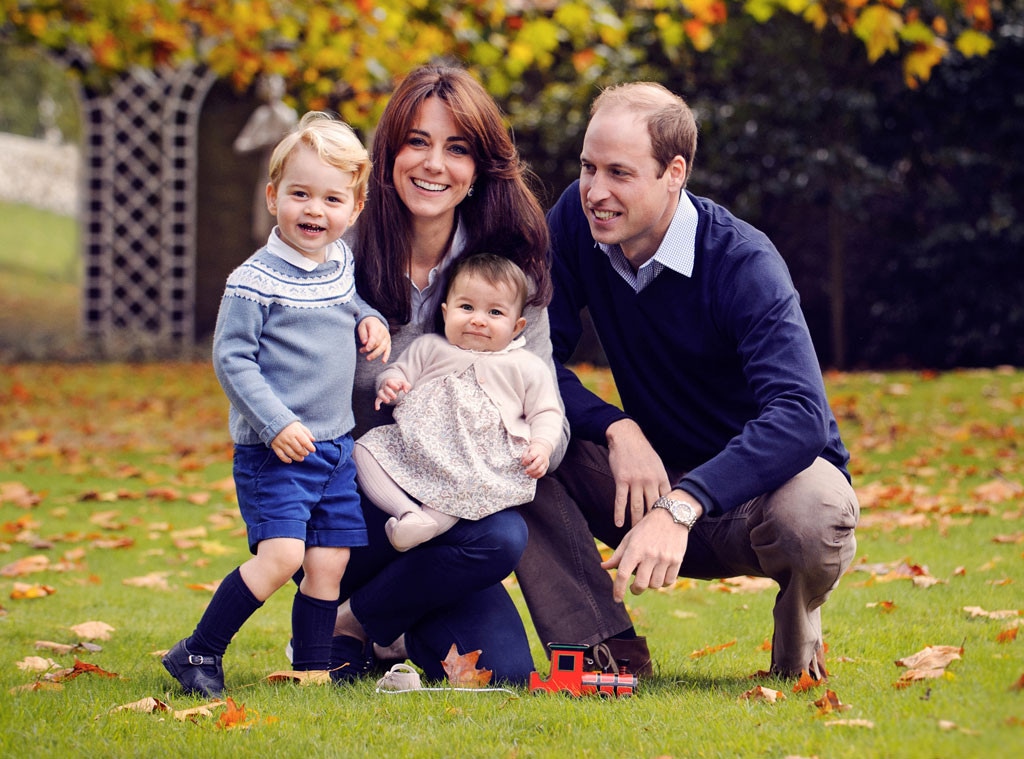 Kate Middleton, Prince William, Prince George, Princess Charlotte, Christmas Card, 2015