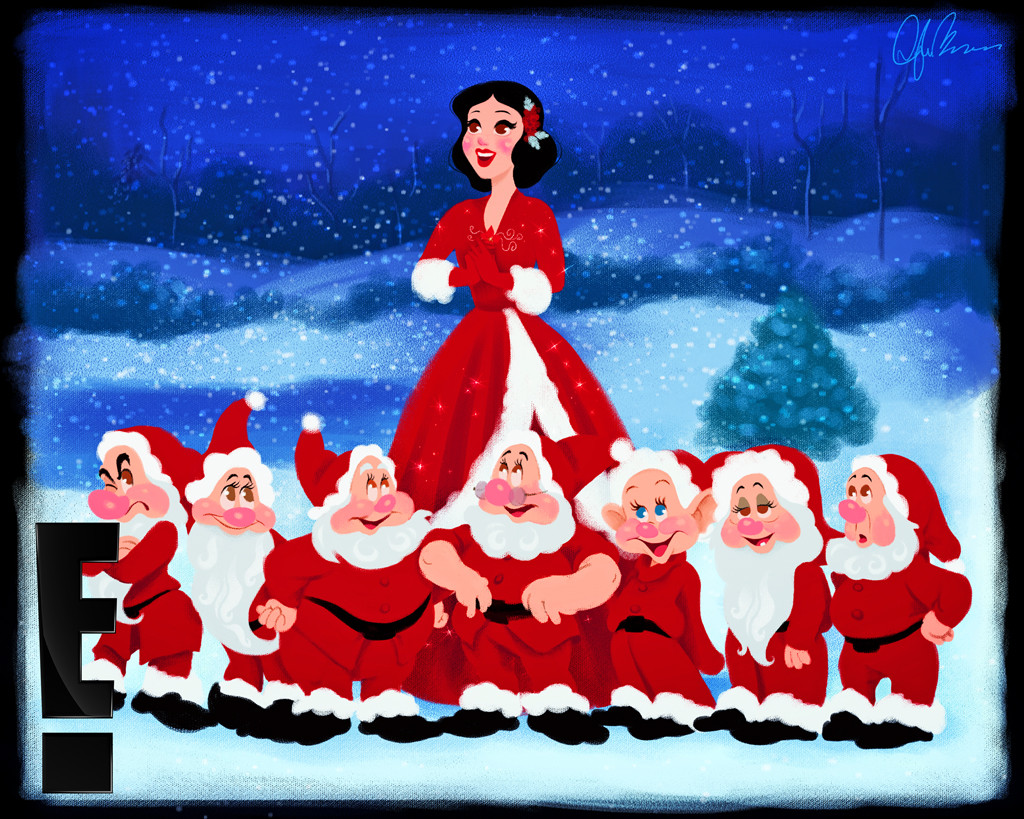 A Snow White Christmas 2022 Snow White & the 7 Dwarfs in White Christmas from Disney Characters