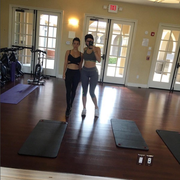 Kourtney Kardashian, Kylie Jenner, Gym
