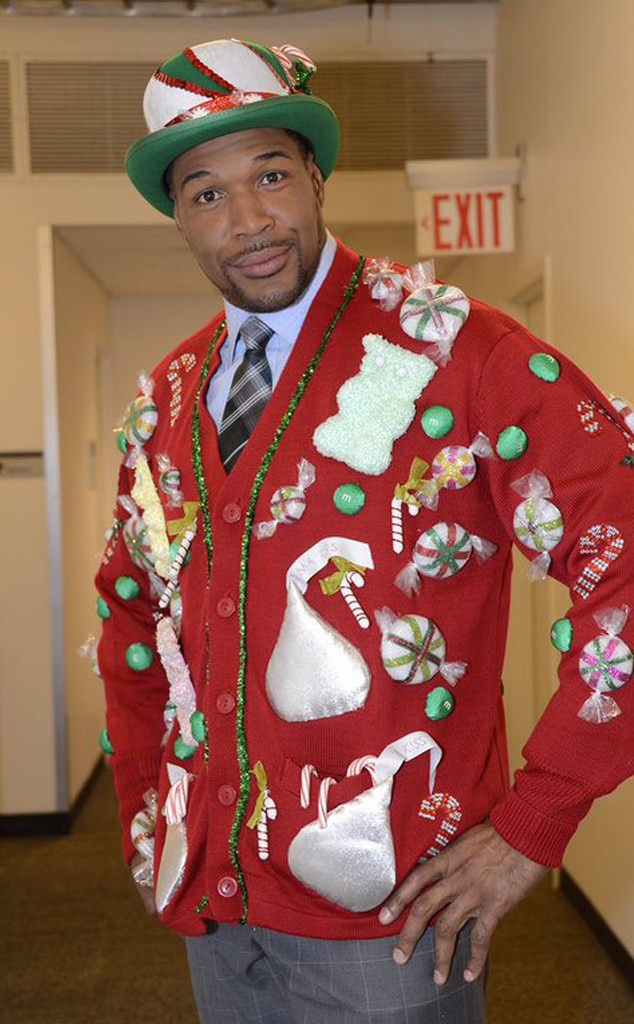 Michael Strahan from Stars in Ugly Holiday Sweaters | E! News