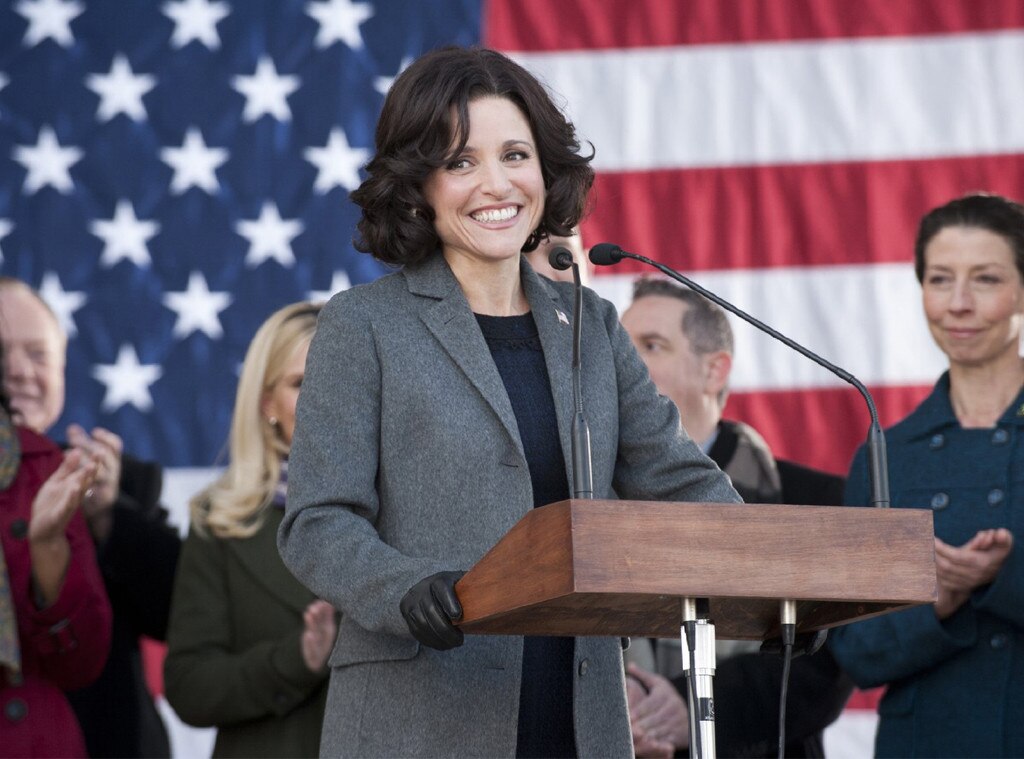 Julia Louis-Dreyfus as Vice President turned President Selina Meyer on