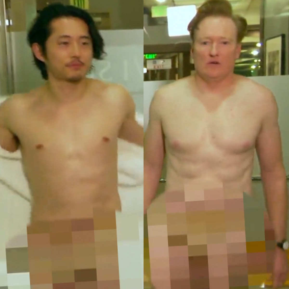 walking dead naked Walking Dead Star Appears Naked With Conan at Spa—Watch!
