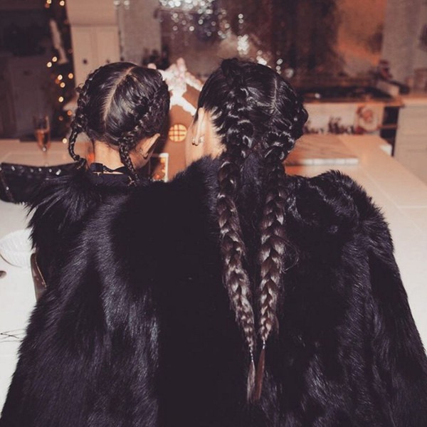 Kim Kardashian, North West, Braided Looks