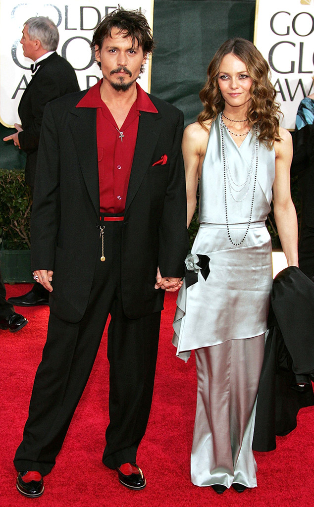 Johnny Depp & Vanessa Paradis from Golden Globes Couples Over the Years ...