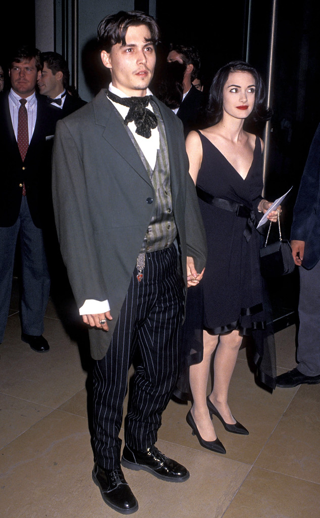 Johnny Depp & Winona Ryder from Golden Globes Couples Over the Years ...