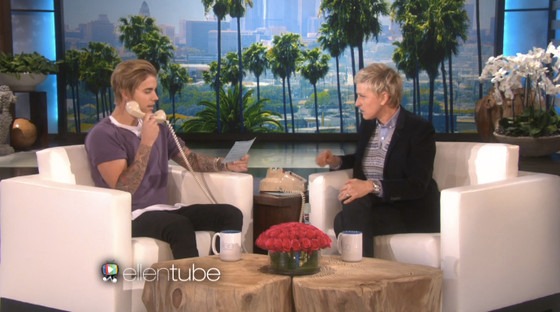 Justin Bieber, Ellen DeGeneres