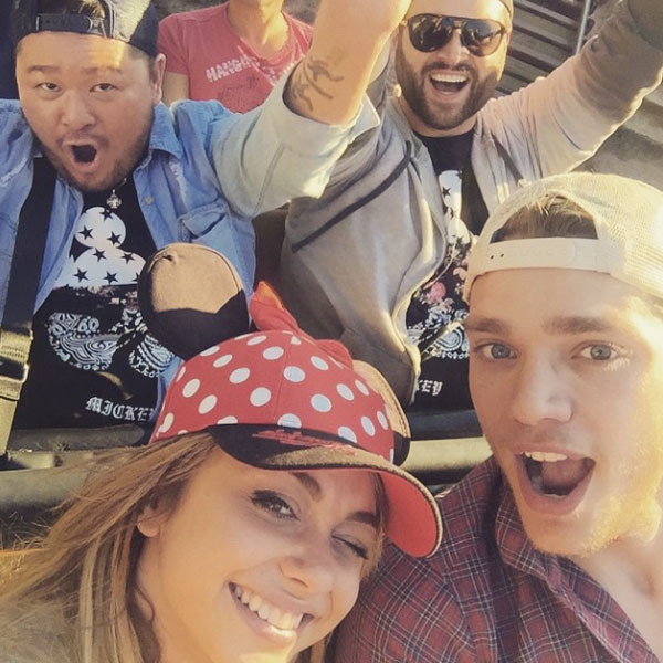 Sarah Hyland and Dominic Sherwood Celebrate V-Day at Disneyland! - E