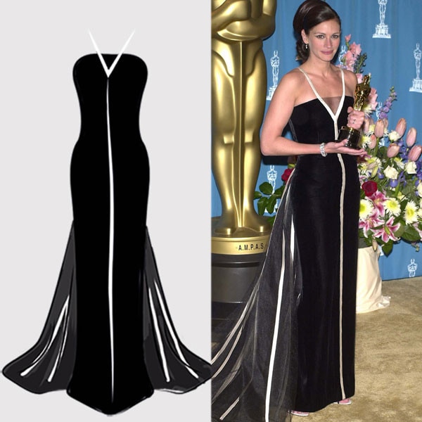 Julia roberts valentino oscar dress hotsell