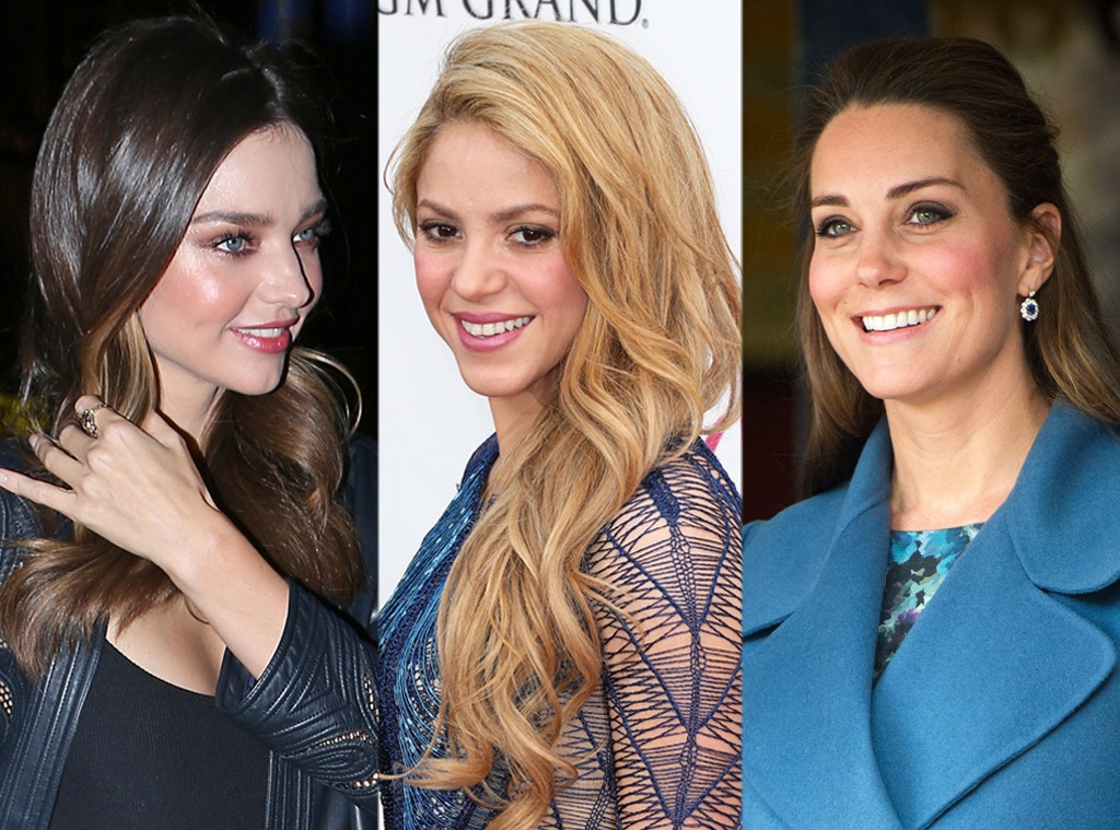 Shakira, Miranda Kerr, Kate Middleton