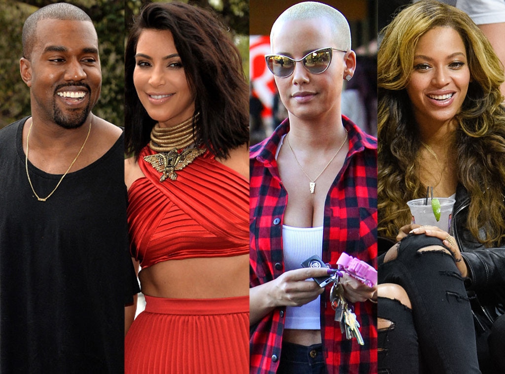 Kanye West, Kim Kardashian, Amber Rose, Beyonce