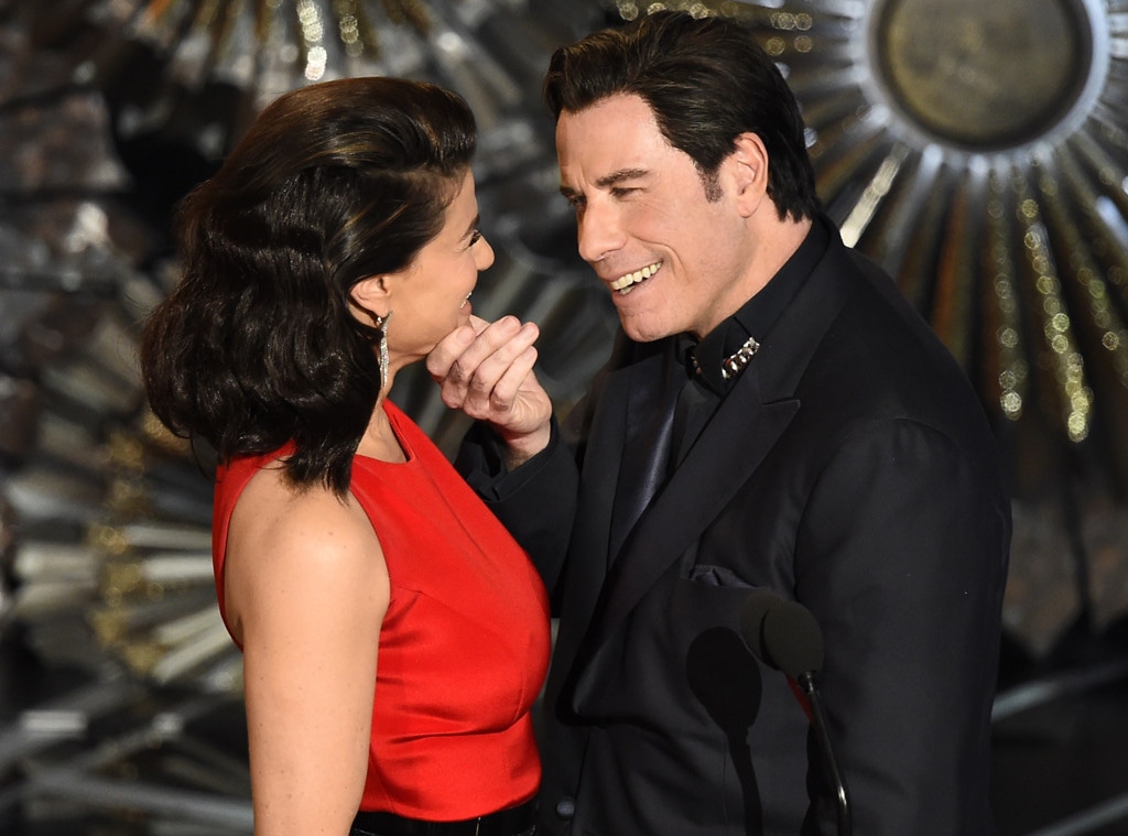 Idina Menzel, John Travolta, 2015 Academy Awards Oscars