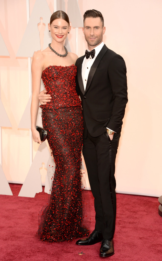 Adam Levine, Behati Prinsloo, 2015 Academy Awards, Couples