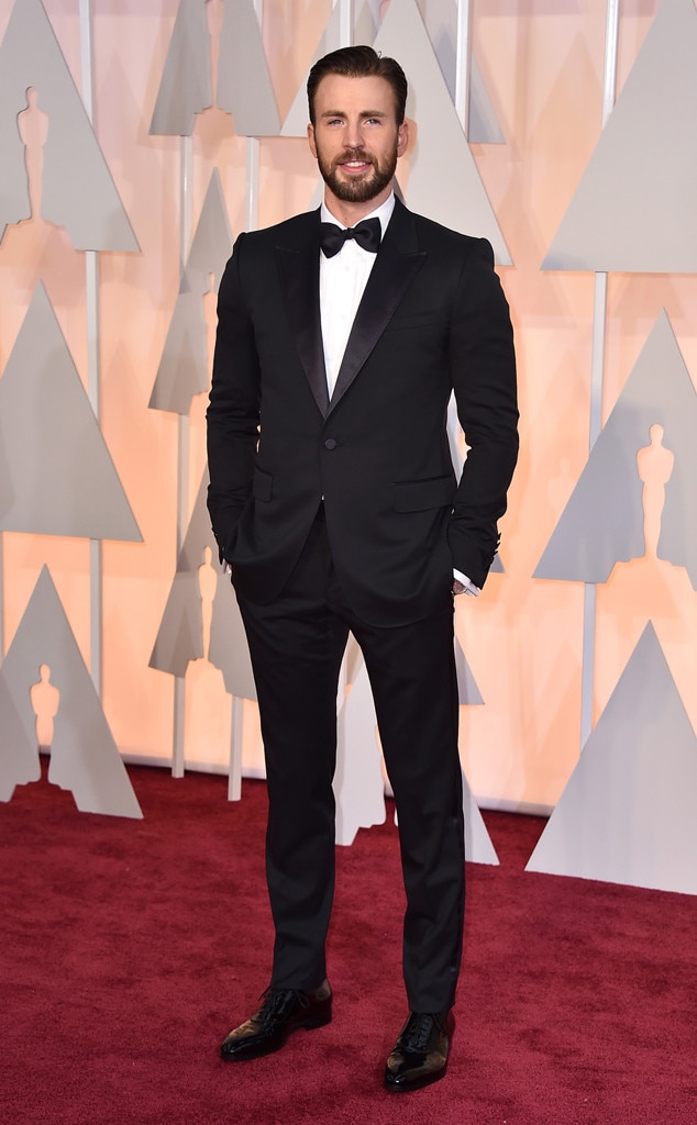 Chris Evans from 2015 Oscars Red Carpet Arrivals E! News