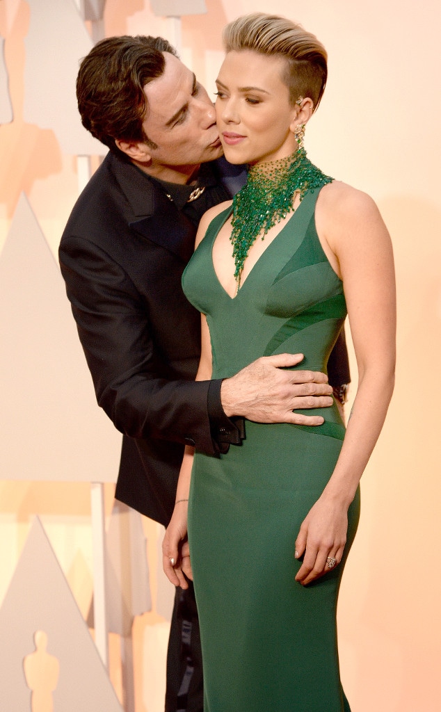 Scarlett Johansson, John Travolta, 2015 Academy Awards, Candids