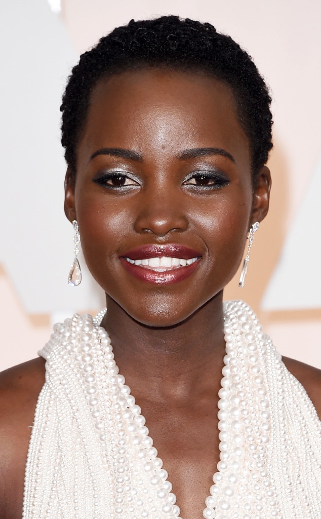 Lupita Nyong'o from Get the Look: Hair & Makeup from the 2015 Oscars ...