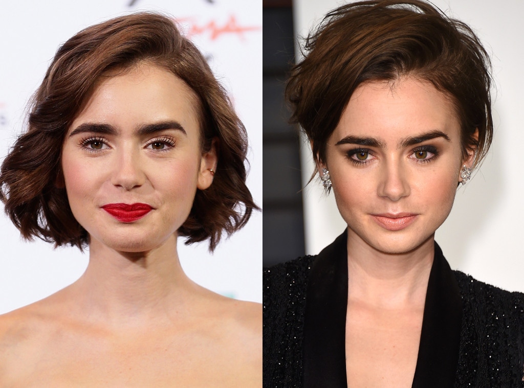 lily collins nicole richie debut pixie haircuts e online