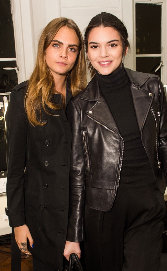 Cara Delevingne & Kendall Jenner from Stars at London Fashion Week Fall ...