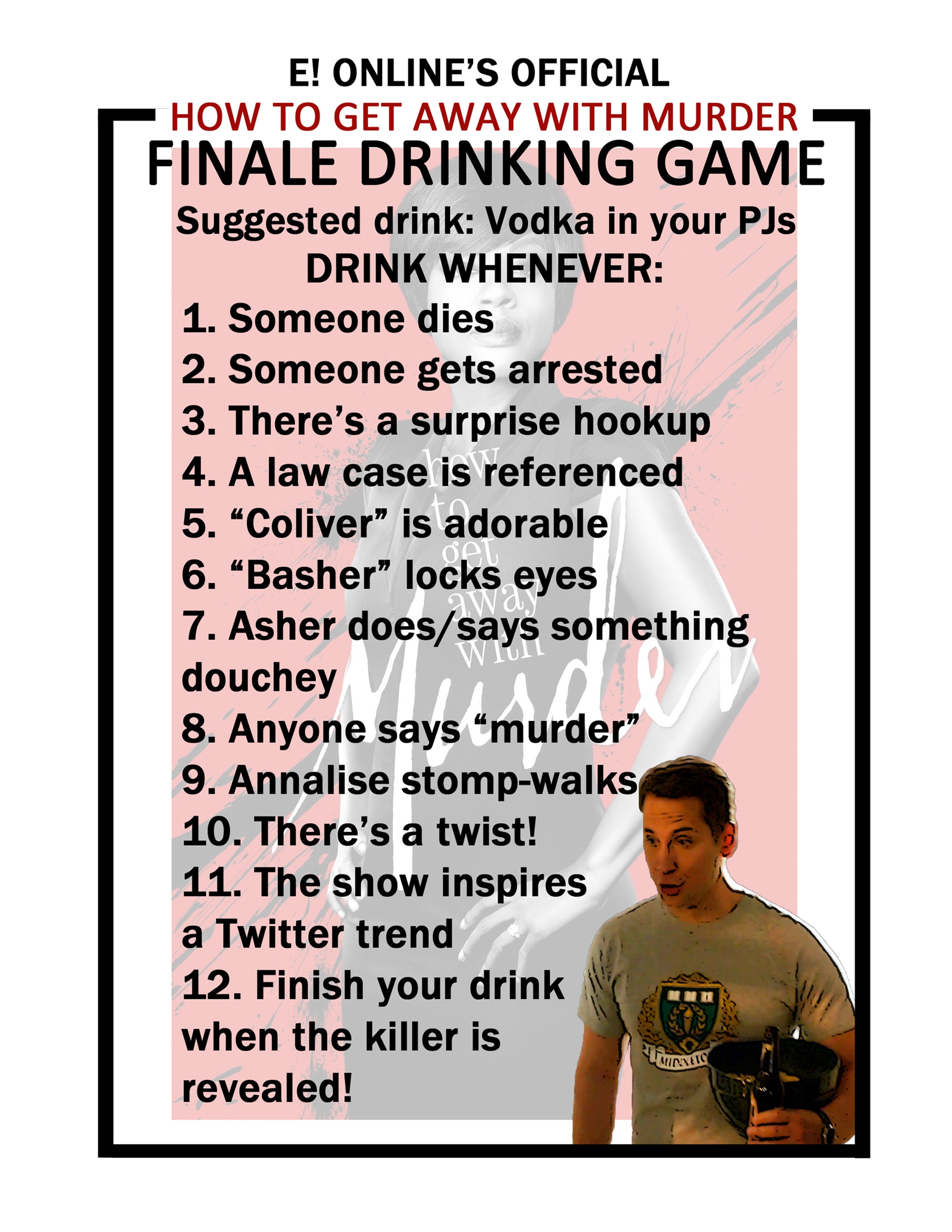 How To Get Away With Murder, Drinking Game, FOR PRINT