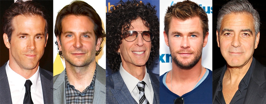 Bradley Cooper, Chris Hemsworth, Howard Stern, Ryan Reynolds, George Clooney, Hair
