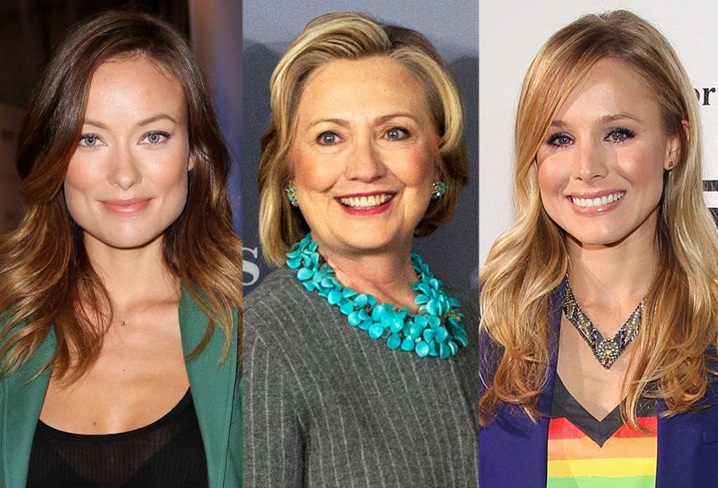 Olivia Wilde, Hillary Clinton, Kristen Bell