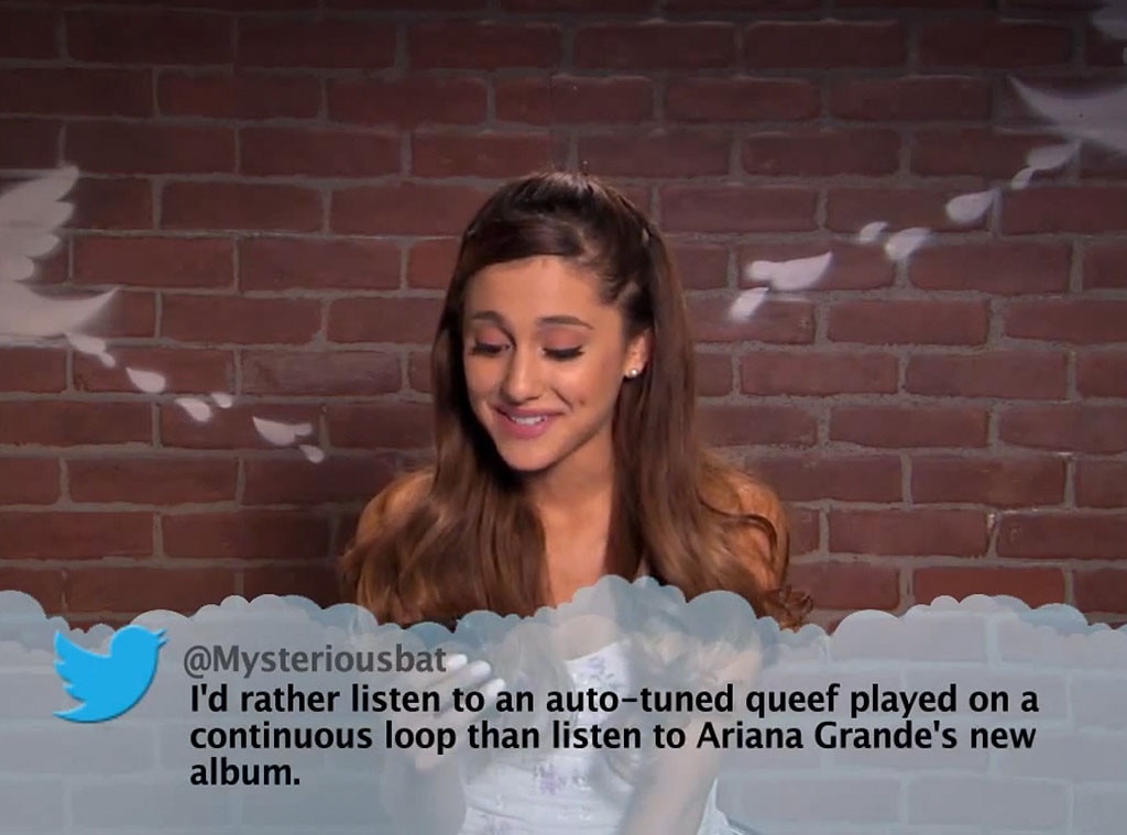 Ariana Grande From Celebrity Mean Tweets From Jimmy Kimmel Live E News