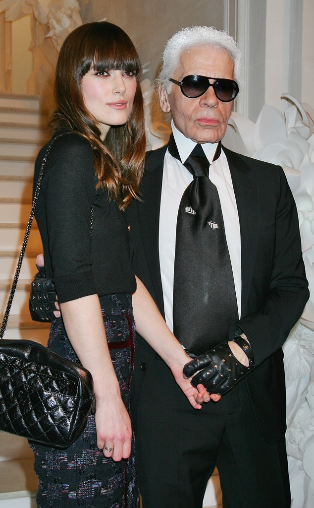 Keira Knightley & Karl Lagerfeld from Celebs And Their Fashion Designer ...