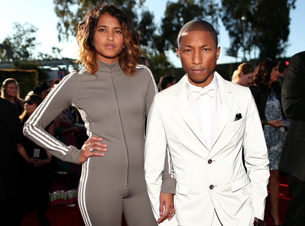 Pharrell Williams' Grammy 2015 Suit Is Adidas, Turns White When