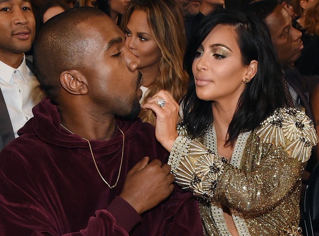 Kanye West Kim Kardashian From Grammys Candid Pics E News